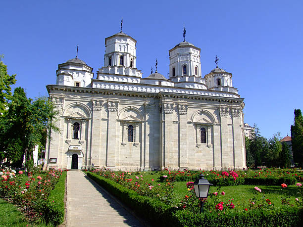 Golia Monastery Iasi with blue sky behind in the summer
