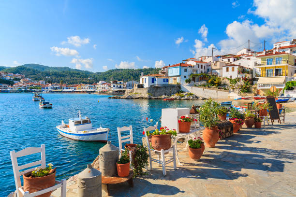 Samos Samos is a Greek island in the eastern Aegean Sea, south of Chios, north of Patmos.