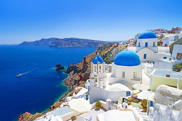 Architecture of Oia town on Santorini island, Greece Architecture of Oia town on Santorini island, Greece